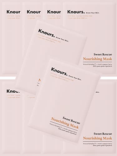 Knours - Подхранваща маска Sweet Rescue | Енергизиращ Маска с Розова вода, Хидратиращи, Осветляющая, Подмладяване, Противостоящая