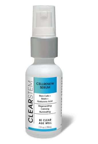 CLEARstem CELLRENEW Серум за лице със стволови клетки, хиалуронова киселина, 1 Унция