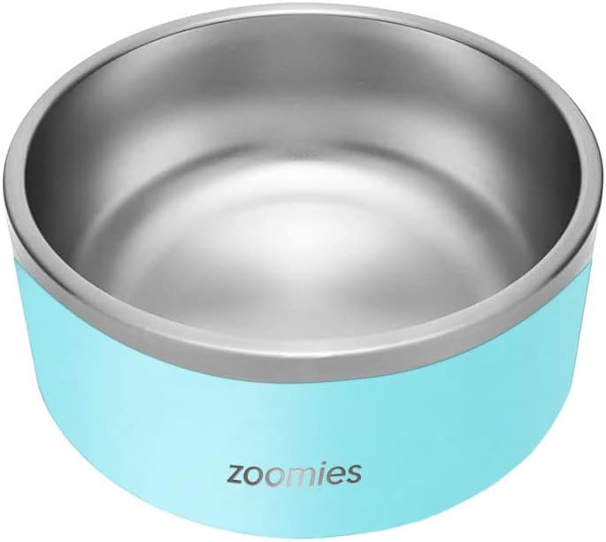 Купа за домашни любимци zoomies от неръждаема стомана | Здрава Нескользящая Случайна купа за вода или храна|, Предназначени