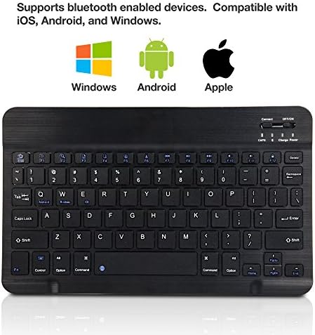 Клавиатурата на BoxWave, съвместима с TCL A1 (клавиатура от BoxWave) - Bluetooth клавиатура SlimKeys, Преносима клавиатура