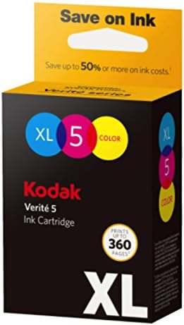 Kodak Verite 5 сменяеми мастило (ALT1UA) XL Цветен мастилено-струйни касети, съвместими с V50, V55, V55W Eco, V55 Plus,