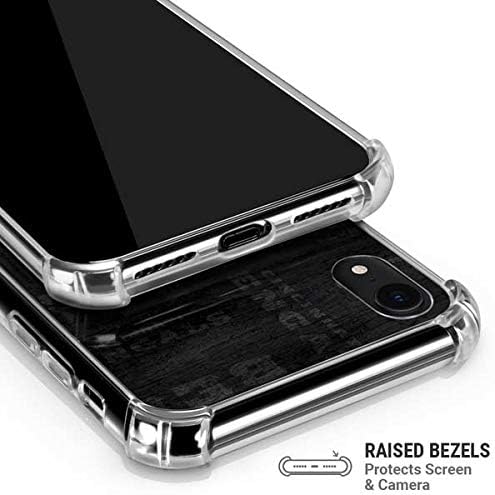 Прозрачен калъф за телефон Skinit, Съвместим с iPhone XR - Официално Лицензиран черно-бял дизайн на NFL Cincinnati Bengals