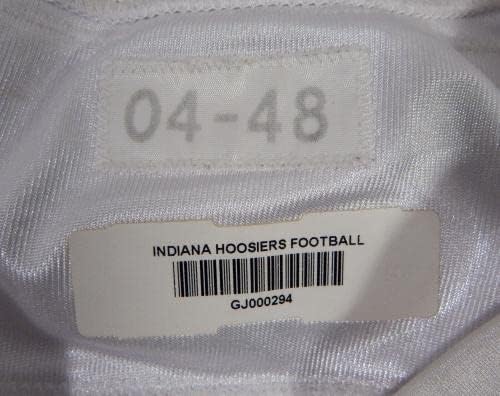 2004 Indiana Hoosiers 92 Играта Използва Бяла Футболната Фланелка 48 DP46675 - Използва игра На колежа