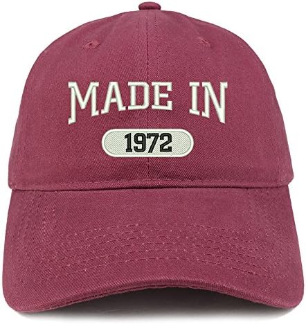 Модни Памучен шапка с бродерия на 51-ия ден от раждането, изработени в магазин за дрехи 1972 г.