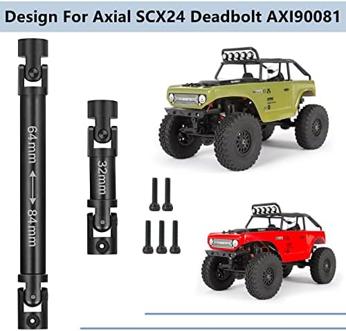 MORLORDY RC Метални Стоманени Задвижващи Валове 64 + 32 мм за 1/24 RC Писта Колата SCX24 Обновяване AXI90081 Аксесоари