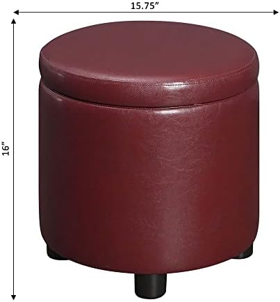 Дизайн4комфортная кръгла табуретка за съхранение с панти капак за тава