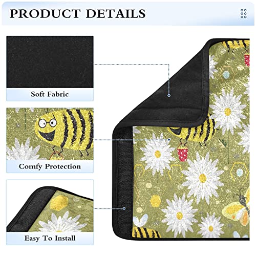 Пчелите Пеперуди, Цветя, Калъфи за Колан 2 Покривала За Автомобилни предпазни Колани Супер Мек Калъф за Врата Автомобилни