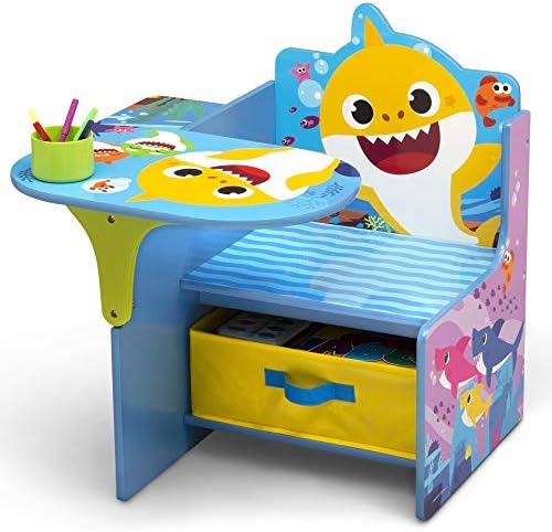 Детско столче-маса Shark с чекмедже за съхранение - идеален за практикуване на декоративно-приложен изкуство, лека закуска,