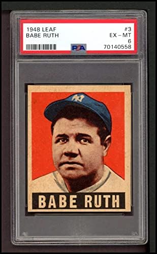 1948 Лист № 3 Бейб Рут на Ню Йорк Янкис (Бейзболна картичка) PSA PSA 6.00 Янкис