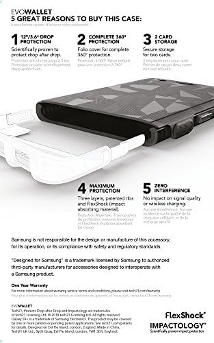 Защитен калъф-портфейл tech21 T21-5842 Evo за Samsung Galaxy S9 + черно