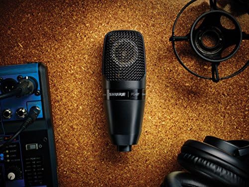 Кондензаторен микрофон Shure PGA27 - Микрофон с голяма бленда за запис на вокали /акустика и изпълнения на живо, с кардиоидным