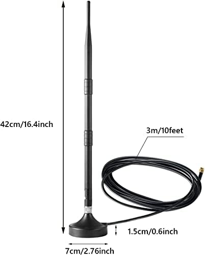 8dBi Вътрешна Антена на Suzan Портал с Магнитна основа 915 Mhz за клетъчни комуникации на далечни разстояния с кабел