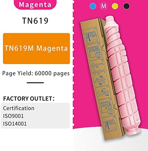 kooway Съвместим тонер касета TN-619 TN619K, TN619C, TN619M, TN619Y, подмяна на тонер касетата висока доходност за принтери