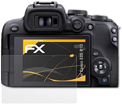 Защитно фолио atFoliX, съвместима със защитно фолио Canon EOS R10, Антибликовая и амортизирующая защитно фолио FX (3X)