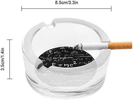 Физика и Математика Science Formula Стъклен Пепелник за Цигари от Кръгли Пепелници за Дома, Офиса и Ресторанти