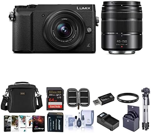 Беззеркальная фотоапарат Panasonic Lumix DMC-GX85 Черен на цвят, с обективи Lumix G Vario 12-32 мм f/ 3,5-5,6 и 45-150