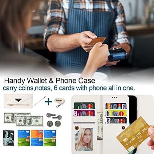Galaxy S23 Чанта-портфейл с цип за Жени, Мъже, Флип-Портфейл, чанта за Носене-за Награда от Изкуствена Кожа, Държач за