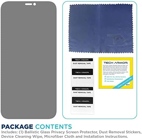 Защитно фолио за екрана Tech Armor Защита от балистични стъкло, предназначени за Apple iPhone 12 Pro Max 6,7 Инча 1 Опаковка