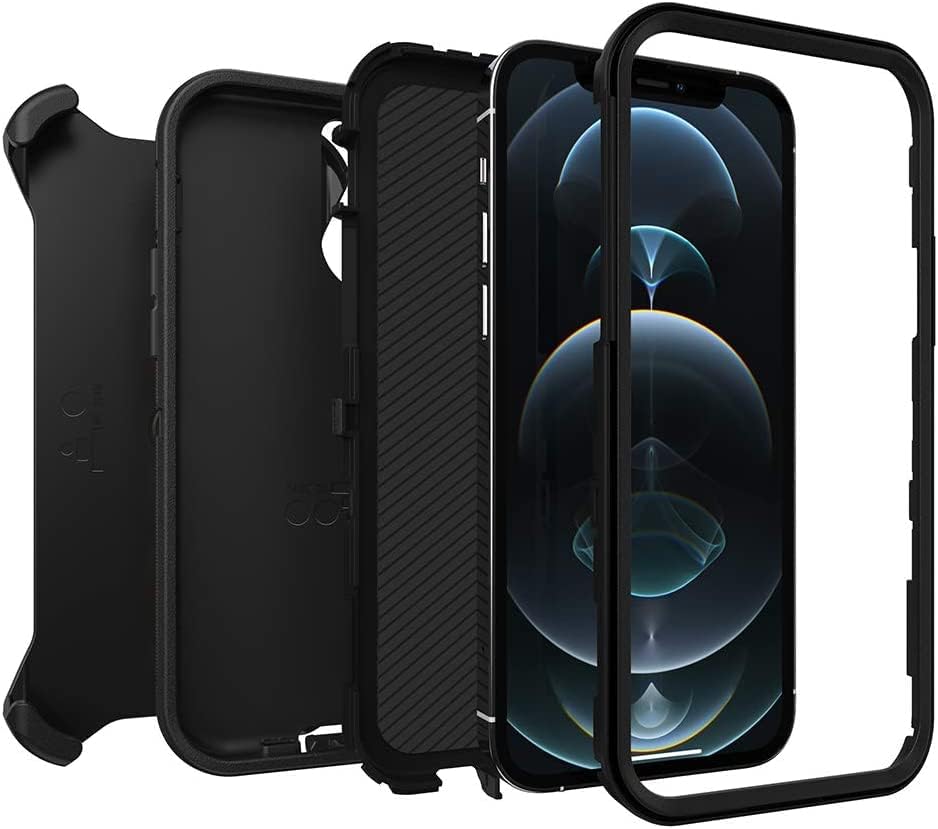 Калъф OtterBox Defender Series без екран Издание за iPhone 12 и iPhone 12 Pro (Само) - В комплект скоба за калъфи - Опаковане,