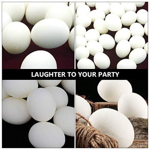 Kisangel 10 бр. Великденски Яйца САМ Естествени Бели Яйца Занаят Великденски Пяна Яйца за Деца Боядисване на Великденски