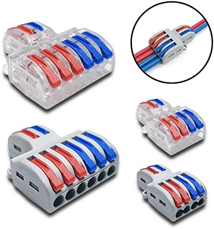Cable конектори SHUBIAO Mini Fast Тел Универсален Компактен Съединител за кабели с пружинным съединение, Вставная клеммная