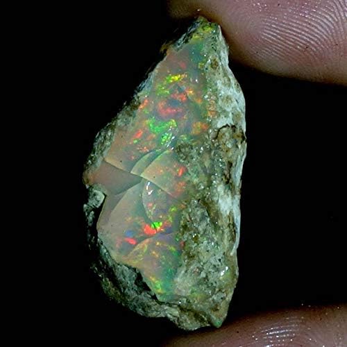 19.60 Cts A + Натурален етиопски Градешки камък Welo Opal, Необработен кристал, през Октомври камък на Раждане,