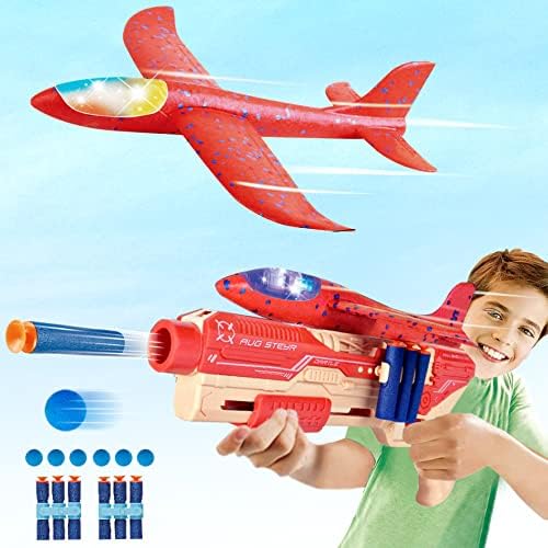 Играчки за стартиране на самолети DQiXFOi, Играчка-Пенопластовый самолет за момчета от 8 до 12 години, Самолет-катапулт с 2 Режима на полет, Играчки за деца на 4-8 години на