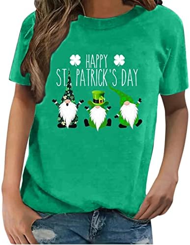 Женска Тениска с Принтом Централи и Детелина, Ирландски Флаг, Графични Тениски, Потници на Деня на Св. Патрик, Лъки Тийнейджърката