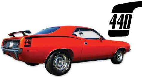 Phoenix Graphix 1970 Plymouth Barracuda 'Cuda 440 Набор от Ленти С Лепенки за стикове за Хокей - Черен