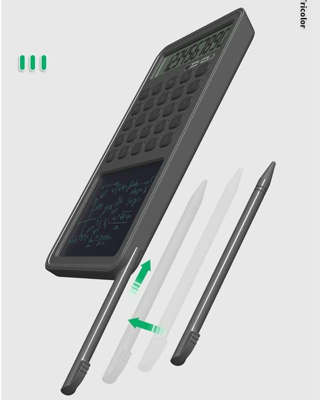 Многофункционален калкулатор MJWDP за бизнес офис, Преносим LCD таблет за въвеждане на ръкописен текст, финансов калкулатор с 12-фигурални дисплей (Цвят: B размер: One Size)