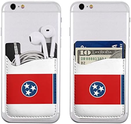 Флаг_of_Tennessee.SVG Телефон Отзад Еластичен Ръкав за Карта Ръкав Чантата си за Мобилен телефон Подходящ за всички мобилни