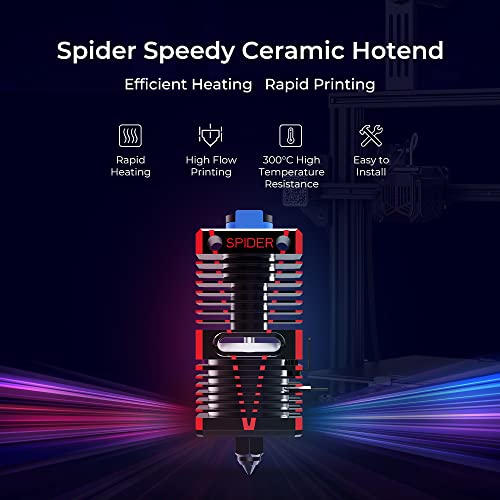 Официален Висока Високоскоростен екструдер Creality Spider Hotend, най-новата актуализация на 2023 г., Магистралата Керамичен