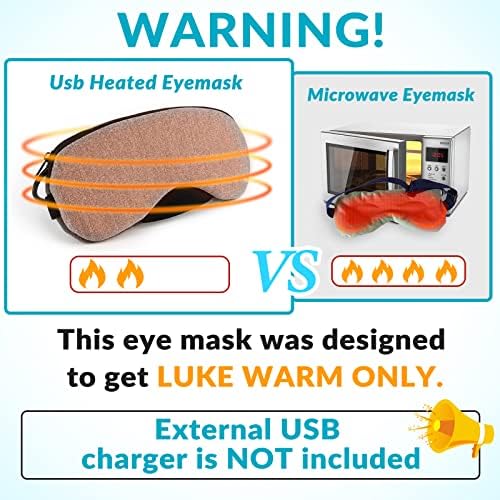 Преносима парна маска за очи със студен и горещ USB нагряване + Многократна употреба гелове с лед за сън, подпухналостта