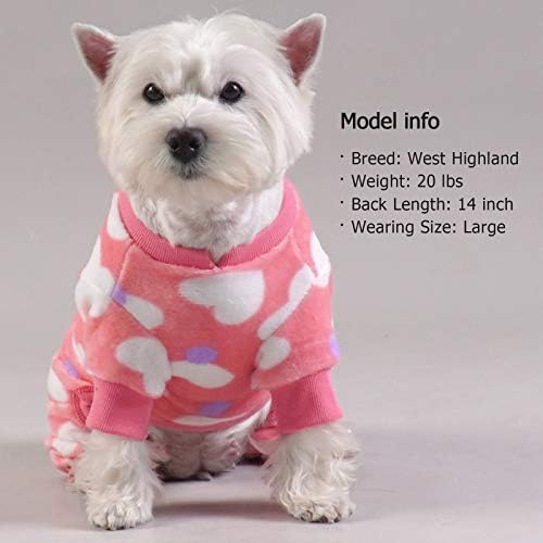 Пижами за кучета KYEESE с Изображение на Сърце От Меки Материали, Растягивающаяся Пижами за Кучета, Пижами за Домашни