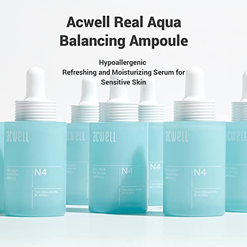 ACWELL Real Aqua Балансирующая и хидратиращи Ампульная серум за лице 1,18 течни унции - Хидратиращ серум за чувствителна