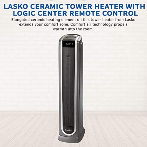 Керамични кула нагревател Lasko с цифрово дистанционно управление Logic Center -Оборудван с вграден таймер и функция