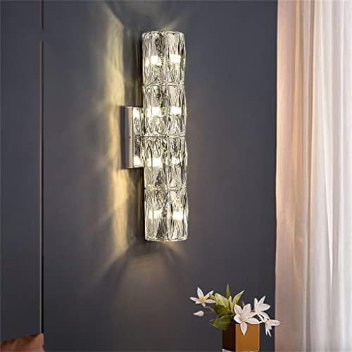 WENLII монтиран на стената Лампа, Кристал Нощни Златен Хромирана Лампа Led, с монтиран на стената Лампа за Спални Хол