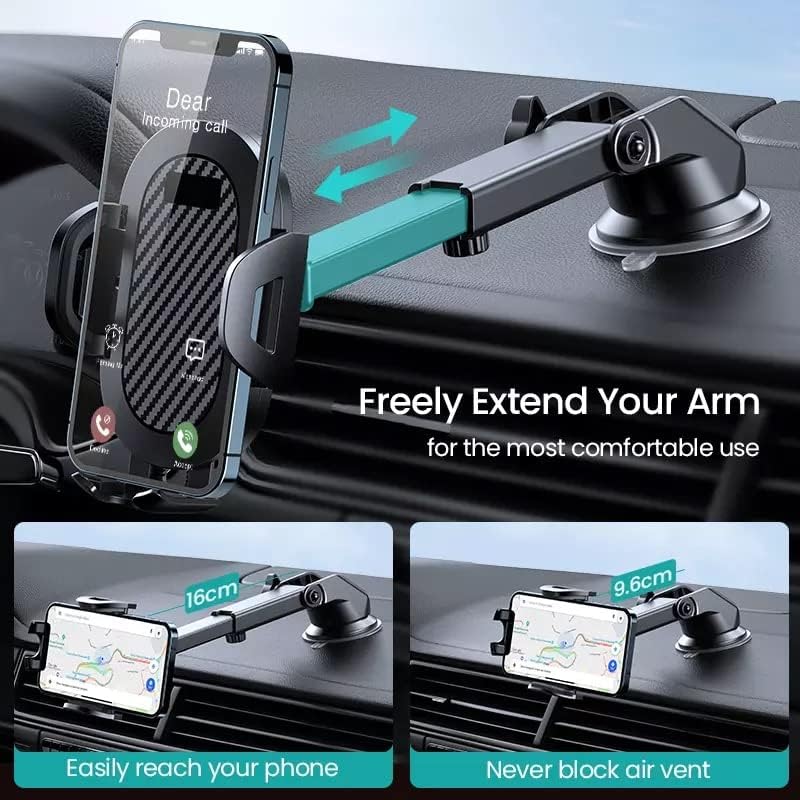 Закопчалка за телефон в кола (защита на ниво оф) Притежателят на присоске с дълга дръжка на Универсална стойка за мобилен