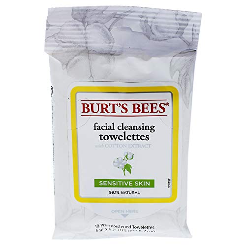 Почистване Кърпички Burts Bees За Лице, Нежни Кърпички За жените, Брой 10