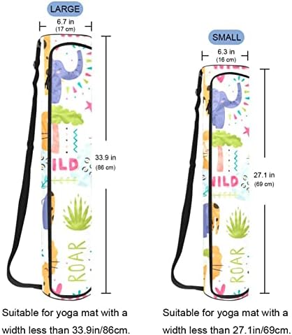 Слон, жираф Лъв килимче за йога чанта с презрамка килимче за йога чанта фитнес чанта плажна чанта