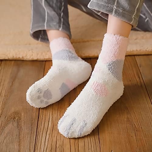 NEARTIME / 1 Чифт Женски Ежедневни Памучни чорапи с домашен любимец принтом, Дамски Чорапи-тръбички, Удобни чорапи в