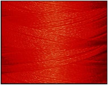 1 тънки конци За бродиране от висококачествен полиестер - Ярко Оранжево-Червено P824-1100 ярда - 40 w