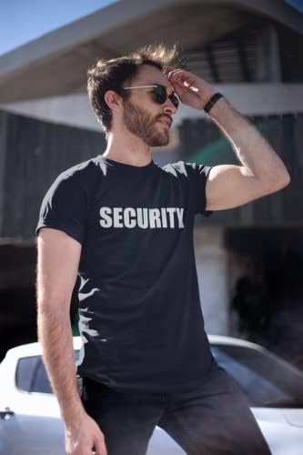 Риза с двустранно принтом GunShowTees Security За дейности Отпред и отзад