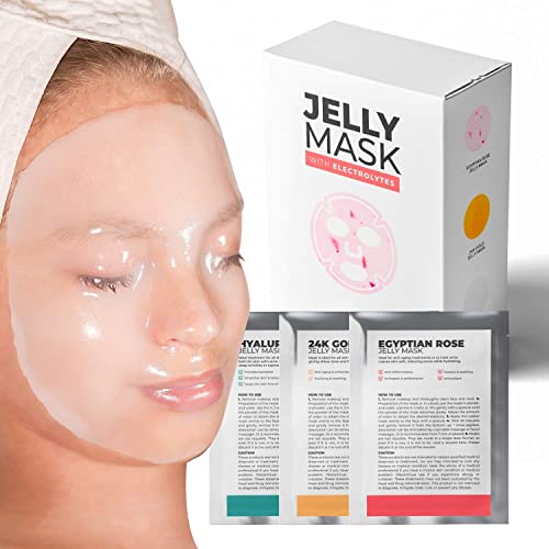 Спа набор от BRÜUN Peel-Off Jelly Mask Premium Modeling Rubber Mask Spa - 3 Процедури с ЕГИПЕТСКА РОЗА, 24-КАРАТОВО ЗЛАТО