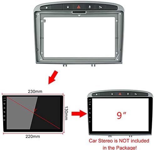 9 инча Радиото в автомобила Рамка за Peugeot 308 408 2008-2013 DVD GPS Navi Плейър Панел на Арматурното табло, Комплект