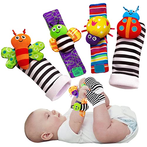 Детски Играчки-носочки-дрънкалки, дрънкалки на китката и краката на капан за Малки Момчета или Момичета - Новите Детски