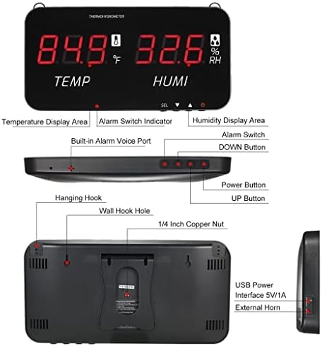 Дигитален Термометър RENSLAT Интелигентен Измерване на Температура И Влажност на въздуха, монтиран на стената lcd Дигитален