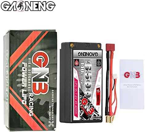 Gaoneng GNB 2 S 7,6 В Шорти 6500 ма HV 140C Кратък Пакет 5,0 мм Куршум Твърд Калъф RC LiPo Батерия за 1:10 Мащаб 1:8