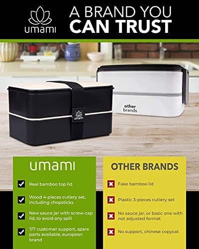 Кутия за закуска Умами Black Bento Box и Стъклена Кутия за приготвяне на храна